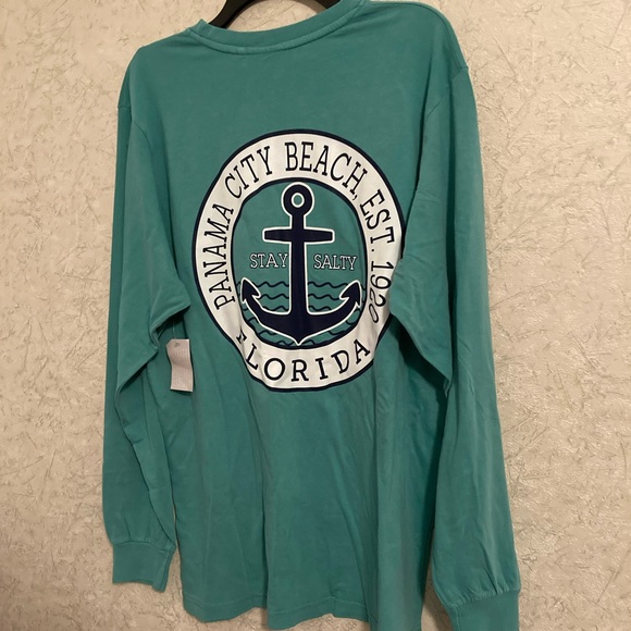 None Tops - 🆕 NWT sun washed beach shirt. Panama City beach logo. So cute and comfy!
